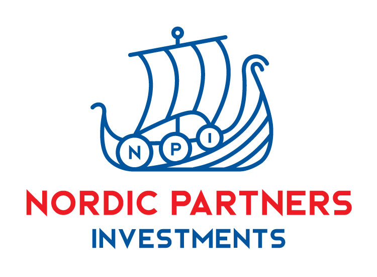 Nordic Partners Investments logo: blue Viking ship with N, P, I in circles, and red 'NORDIC PARTNERS' with blue 'INVESTMENTS'.