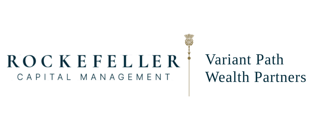 Brand logo for Rockefeller Capital Management alongside Variant Path Wealth Partners.